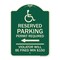 Signmission Modern Isa Connecticut Reserved Parking Permit Required Violators Fin Alum, 24" x 18", G-1824-23873 A-DES-G-1824-23873 - alternate 1